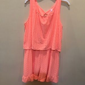 Tween/girl coral romper